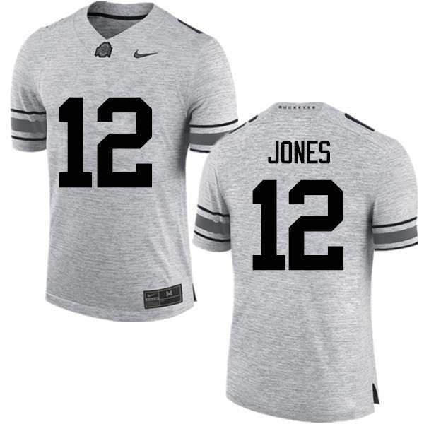 Ohio State Buckeyes #12 Cardale Jones Men Stitched Jersey Gray